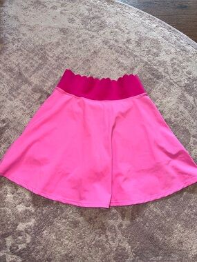 ATTARCO Women’s XS Pink Scalloped Athletic Skort Skirt